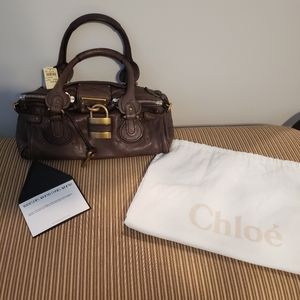 NWT CHLOE BROWN LEATHER PADDINGTON KEY TO UNLOCK 150.00 OR OFFER